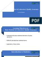 Basic Statistics in Lab Quality Control