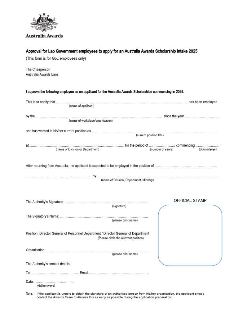 AAS 2025 Government Approval Letter Template 3 PDF