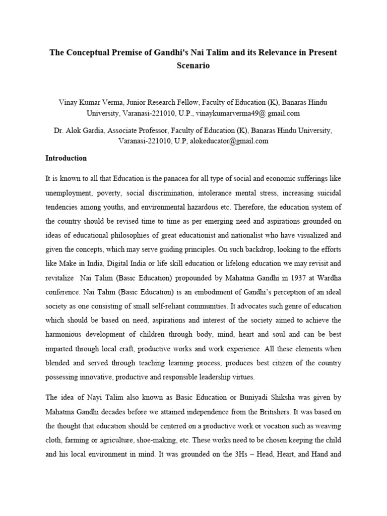 the-conceptual-premise-of-gandhis-nai-talim-download-free-pdf