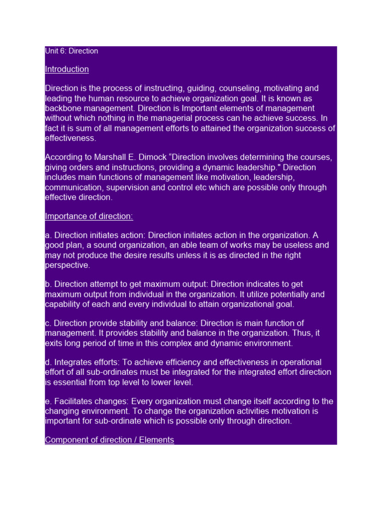 Principles of Effective Direction | PDF | Leadership | Motivational