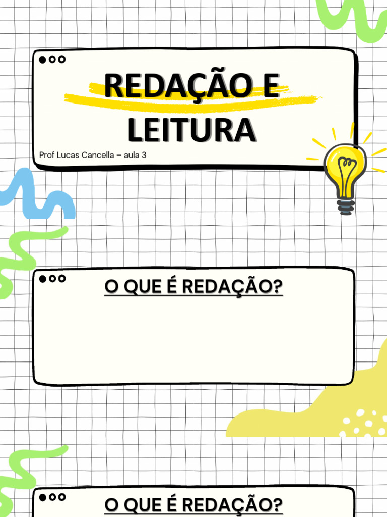 Aula 3 - Redação e Leitura | PDF | Narrativa | Biografia