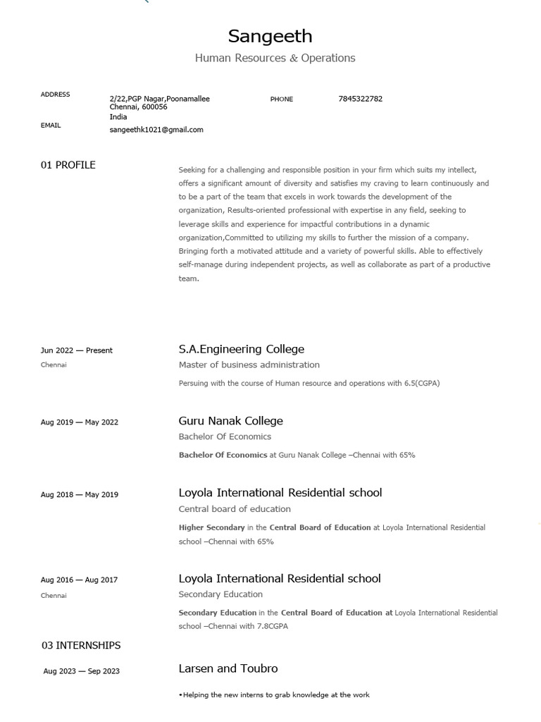 Vinod's Professional Profile Summary | PDF | Business
