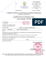Certificat Médical Biroua Wandeya Boniface Fs