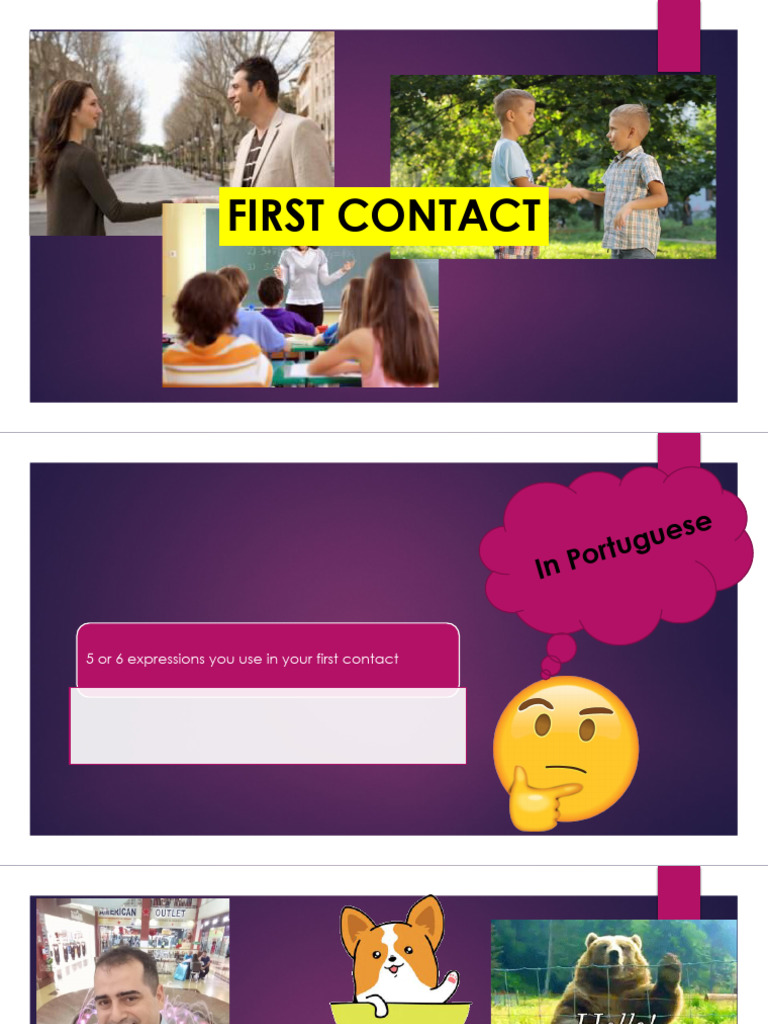 First Contact Expressions in Portuguese | PDF
