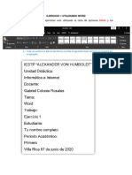 Ejercicio 1 Utilizando Word
