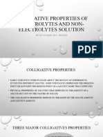 Colligative Properties of Electrolytes and Non-Electrolytes Solution