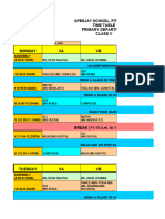 Time Table - Class 5