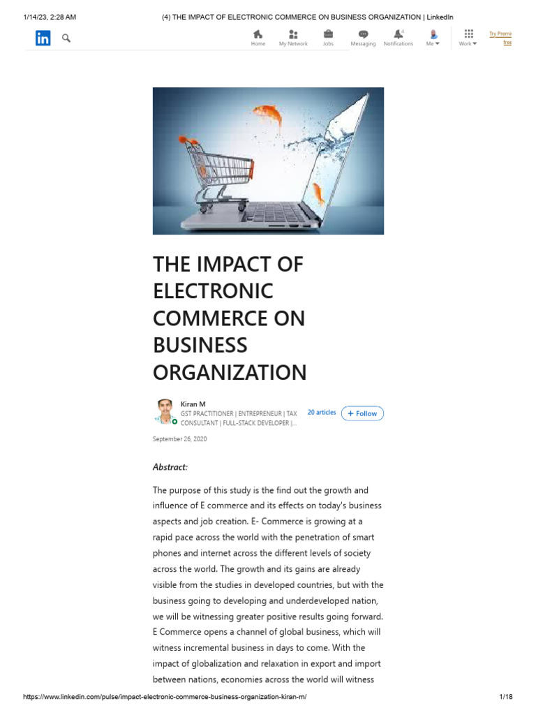E-Commerce's Impact on Business Growth | PDF | E Commerce | Commerce