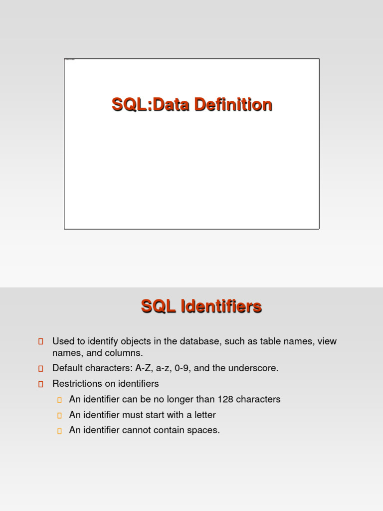 Data Definition Language - PDF | PDF | Table (Database) | Data Management