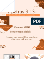 1 Petrus 3:13-: Bertahan Dalam Kebenaran Bersama Kristus