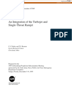 An Integration of The Turbojet and Single-Throat Ramjet: NASA Technical Memorandum 107085