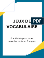 Cahier de Jeux de Vocabulaire Français