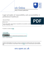 Legal Principles of Responsibility and Accountability in Healthcare