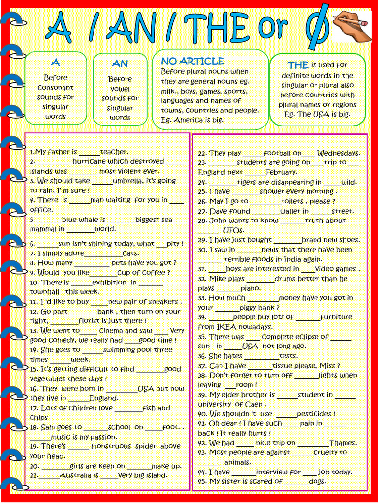3 A An The Or Nothing New Grammar Download Free Pdf Plural