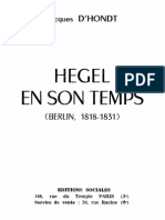 Jacques D'Hondt - Hegel en Son Temps-Edition Sociales (1968)