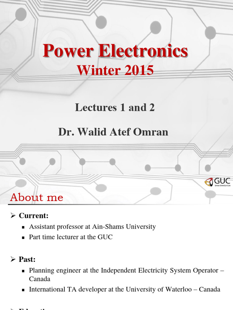 Power Electronics Course Overview | PDF | Mosfet | Power Electronics