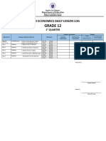 Grade 12: Applied Economics Daily Lesson Log