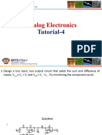 Analog Electronics Tutorial 4 2024