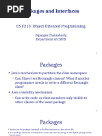 Packages and Interfaces: CS F213: Object Oriented Programming