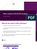 Ethics Review of UG & PGT Projects