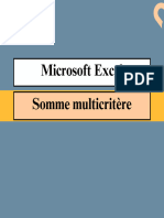 Excel Somme Multicritère