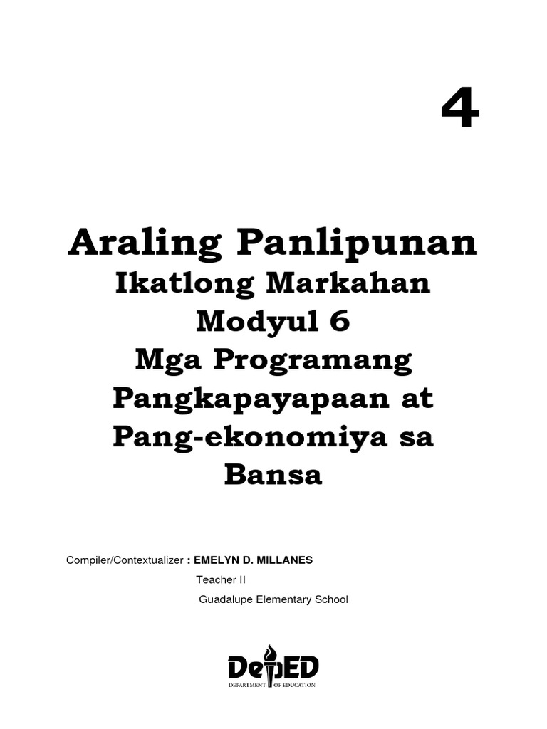 Aral - Pan4 Q3 Modyul6 | PDF