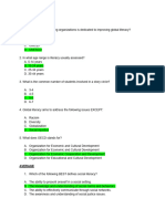 Test Questionnaire On Literacy