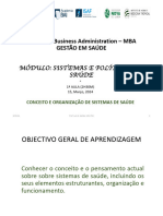 MBA1. Final CONCEITO E ORGANIZAÇÃO DE SISTEMAS DE SAÚDE 160324