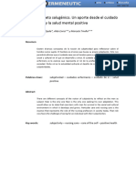 El Sujeto Salugénico. Un Aporte Desde El Cuidado de Si y La Salud Mental Positiva