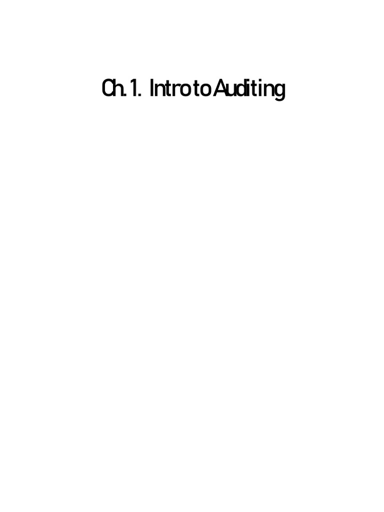 Introduction to Auditing Essentials | PDF | Auditor's Report | Audit