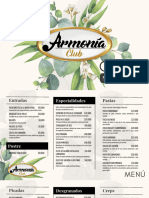 Menú Armonía Club 2023 Sep