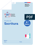 Prueba Escritura Cierre 2023 5 Basico