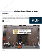 What Are The Main Functions of Reserve Bank of India?