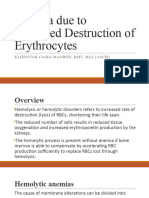 9anemia Due To Increased Destruction of Erythrocytes