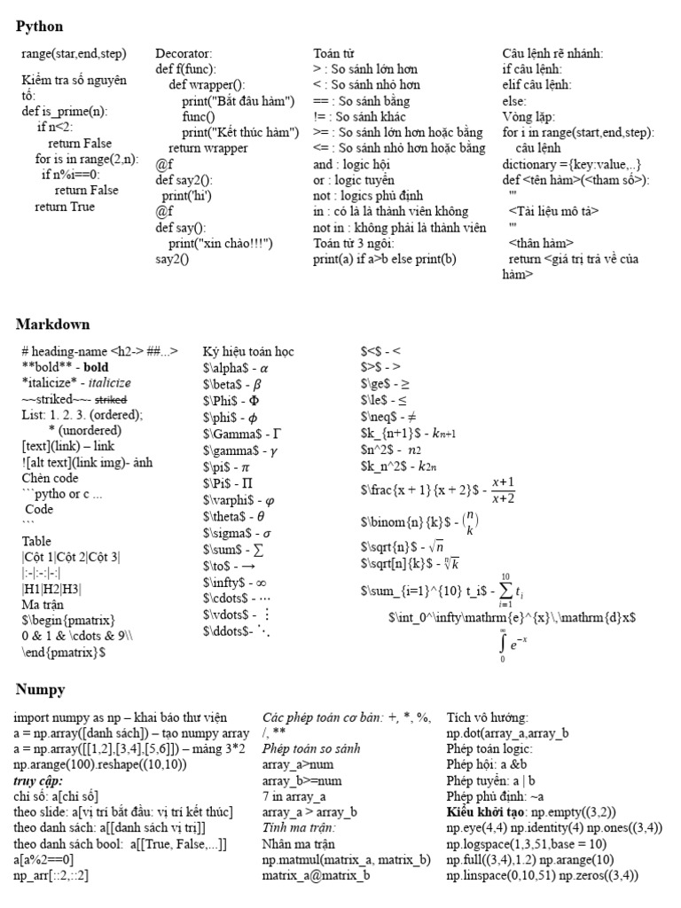 Tai Lieu Python | PDF