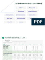 Plantilla de Presupuesto Anual de Una Empresa