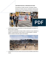 Impactos Ambientales Negativos en La Provincia de Tacna
