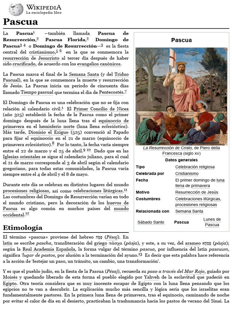 Pascua | PDF | Pascua de Resurrección | Calendario litúrgico