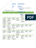 Cuadro Semanal de Trabajo