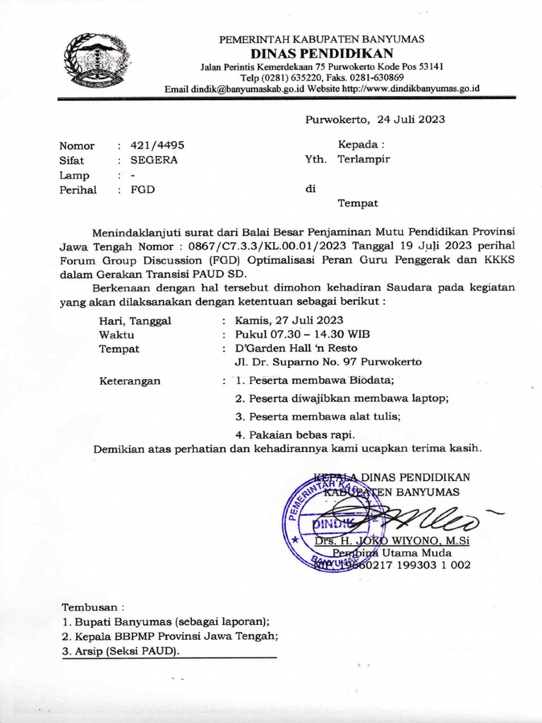 Undangan FGD | PDF
