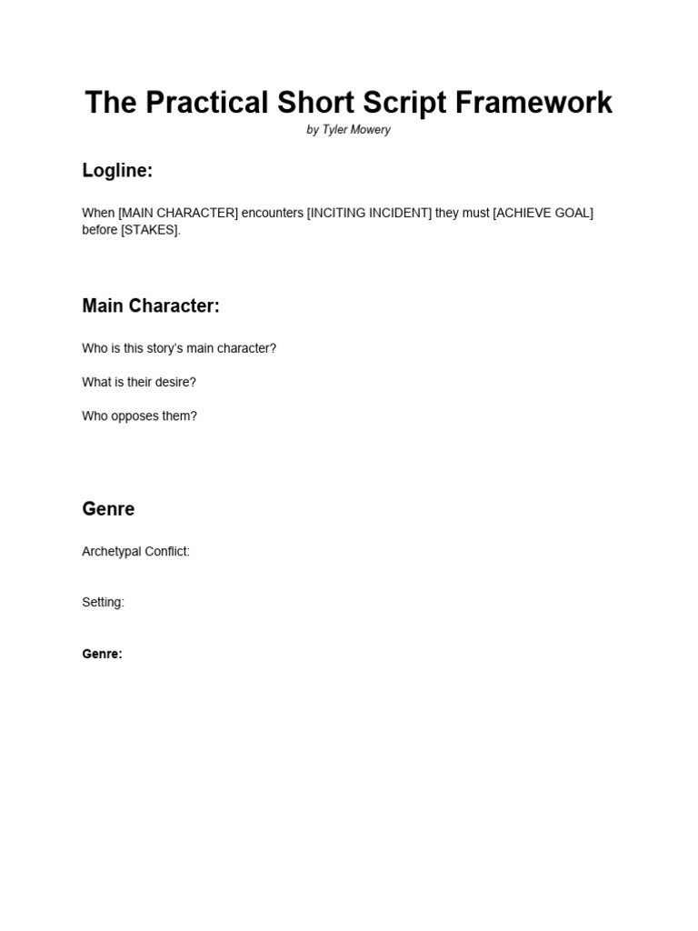 Short Script Framework by Mowery | PDF | Truth