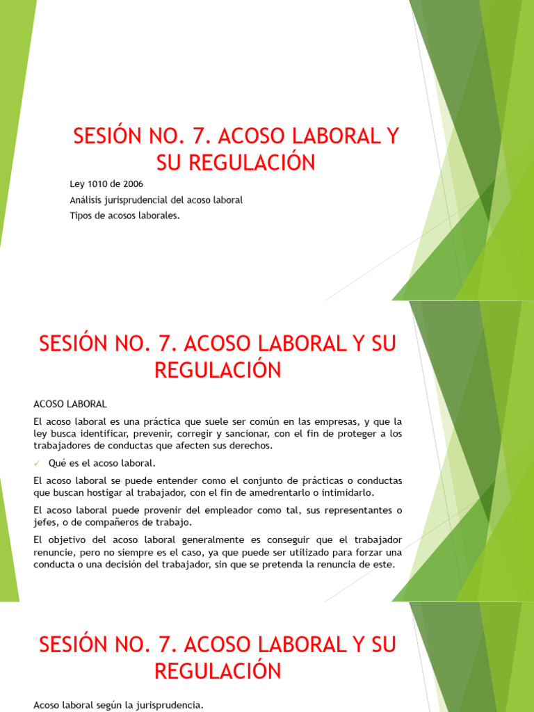 7.acoso Laboral y Su Regulación | PDF | Derecho laboral | Acoso sexual