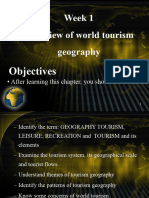 Week 1 - Overview of The World Tourism Geography