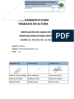 Procedimiento para Trabajos en Altura (Lineas de Vida y Desmontaje de Estructuras Metalicas Del Techo)