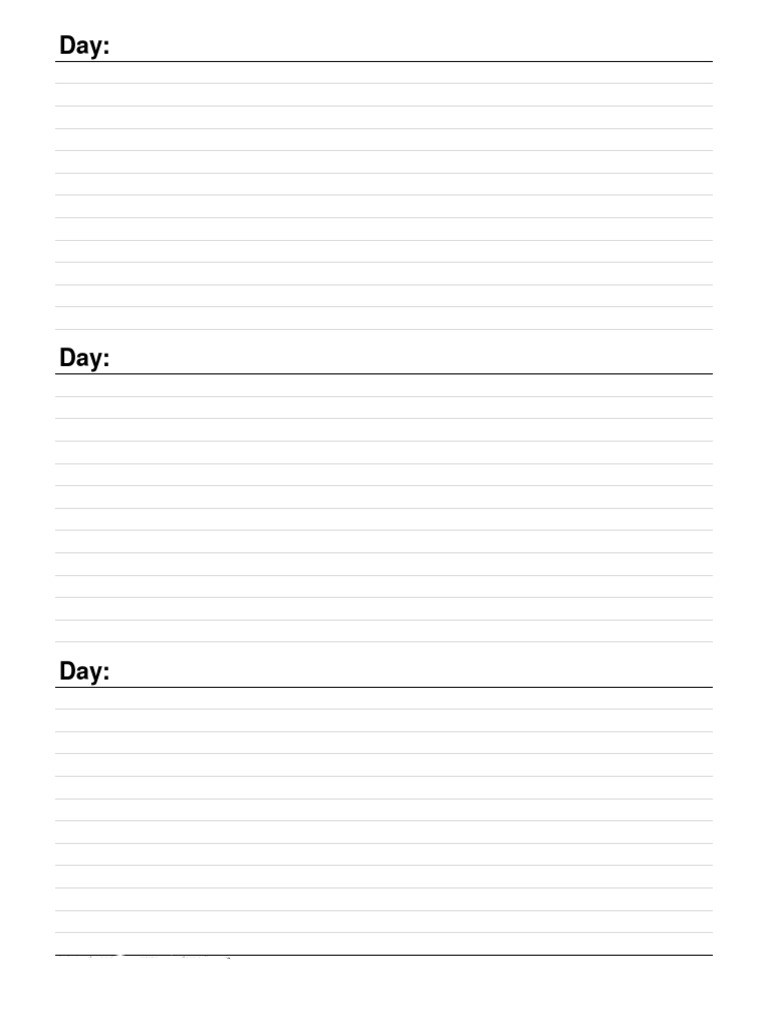 3 Day Planner Portrait | PDF