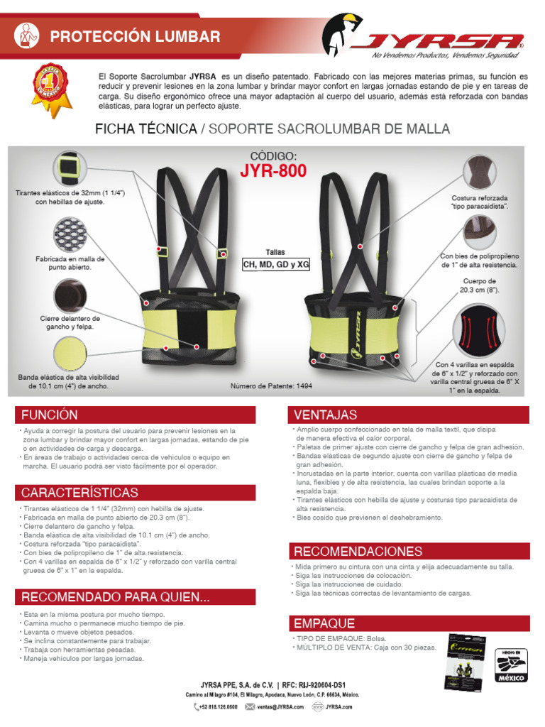 Jyr-800 Ficha Tecnica | PDF
