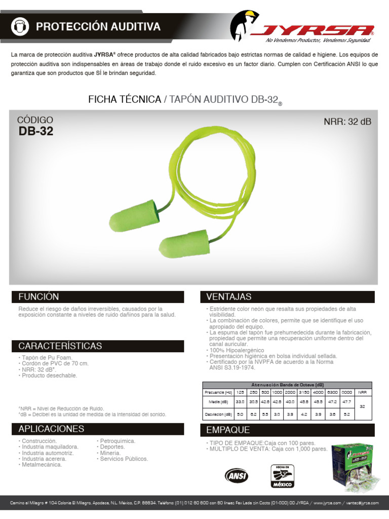 DB-32CJ Ficha Tecnica | PDF | ruido | Sonido