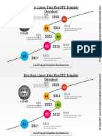 Five Steps Linear Time Plan PPT Template Download