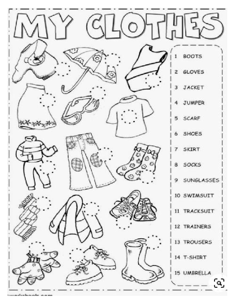 Clothes Vocabulary | PDF