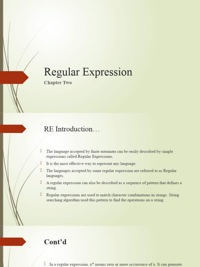 Chapter Two Regular Expression | PDF | Regular Expression ...